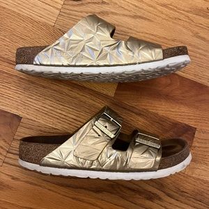 Gold Birkenstocks